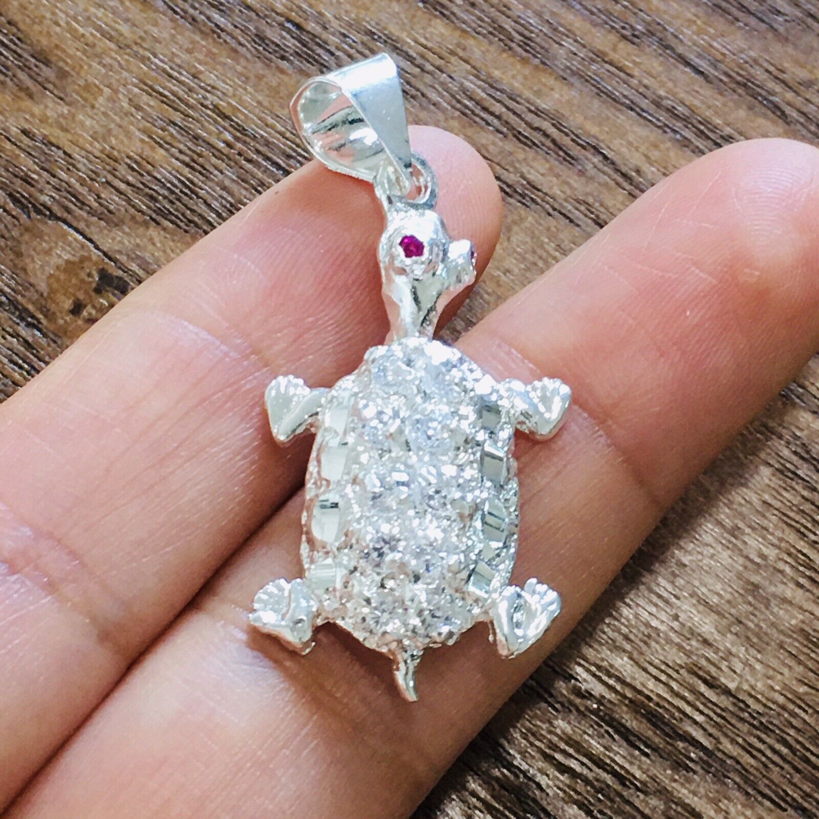 925 Sterling Silver Turtle Pendant, Dije De Tortuga De Plata 925